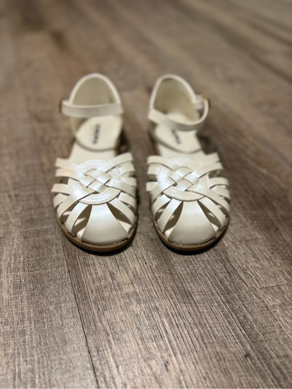 Sonoma Kids White Braided Mary Jane Sandals